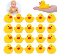 20PCs Vinyl Rubber Ducks 5cm/1.97" - Mini Ducks for Kids, Rubber Duckies Bath Toys, Floating Cruise Ducks Gifts Party Favors Bag Fillers for Kids Toddlers