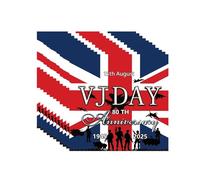 20pcs VJ Day Paper Napkins,80th Anniversary Napkins Victory Over Japan Party Serviettes Paper Dinnerware for Celebrate VJ-Day 80 Years WWII Victory Commemorative Table Décor