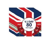20pcs VJ Day Paper Napkins,80th Anniversary Napkins Victory Over Japan Party Serviettes Paper Dinnerware for Celebrate VJ-Day 80 Years WWII Victory Commemorative Table Décor
