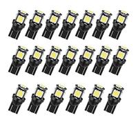 20PCS W5W LED Bulb, 501 LED Bulbs 5SMD 5050 Chipsets LED Replacement Bulbs T10 Wedge 12V DC 1W Cool White up to 3200K Number Plate Light LED Side Light for Car Interior Dome Map Trunk Courtesy Door