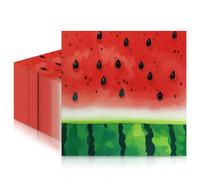 20pcs Watermelon Paper Napkins,Disposable Cocktail Serviettes Napkins Patterned of Red Melon,2-Ply,13" x 13",Recyclable,Soft Party Hand Paper Towels for Birthday Party,Wedding,Hawaii,Children's Day