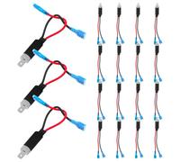 20pcs Waterproof Headlight Wiring Adapter Dual Bulb Connection | Plastic Copper Iron Build, Easy Installation, Light Plug Connector, Suitable for Vehicle Lighting Systems