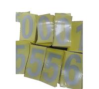 20pcs Waterproof Reflective Sticker Numbers 0-9 silver 48*24mm