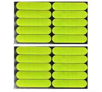20Pcs Waterproof Reflective Stickers Strip with Self Backing for Enhanced Nighttime Visibility and Safety on Vehicles and Outdoor Equipment (Green)