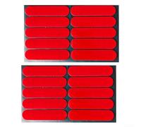 20Pcs Waterproof Reflective Stickers Strip with Self Backing for Enhanced Nighttime Visibility and Safety on Vehicles and Outdoor Equipment (red)