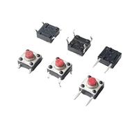 20pcs Waterproof Silent Button Momentary Tactical Switch Soft Key 4PIN DIP/SMT Micro 6x6/7x7mm H=4.3/5mm ESSEIEIE(6X6mm,No.3 H 5mm)
