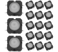 20pcs Waterproof Tactile Push Button Switch Miniature Black Plastic
