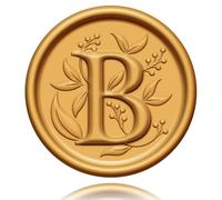 20pcs Wax Seal Stickers Gold Letter B