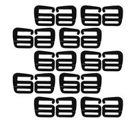 20Pcs Webbing Buckle for Backpack Strap - 1 inch G Hook - 25mm - Black