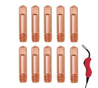 20pcs Welding Contact Tips, Copper Contact Tips 0.8 mm Gas/Without Gas Nozzles Contact Tip for 15AK MB15 MAG MIG Welder Welding Torch Consumables