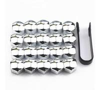 20pcs Wheel Nut Cap for Cadillac CTS-V 2016-2019, Hexagonal Tire Nut Covers Protection Automobile Tyre Bolt Caps with Removal Tool,Silver-19mm