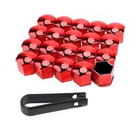 20pcs Wheel Nut Cap for Chevrolet Impala 2014-2020, Hexagonal Tire Nut Covers Protection Automobile Tyre Bolt Caps with Removal Tool,Red-21mm