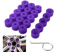 20PCS Wheel Nut Covers,17mm Plastic Wheel Bolt Nut Caps Covers with Removal Tool,Universal Hexagonal Tire Nut Cover,Compatible with Volkswagen Audi Jetta Golf Polo Passat Arteon Beetle (Purple)