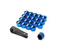 20Pcs Wheel Nut Covers for Ford Focus St-Line MK4 2019-2026, Car Hexagonal Nut Covers Anti-Dust Wheel Bolt Cover Caps With Removal Tool,C/21mm-A/Blue