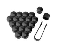 20PCS Wheel Nut Covers for VW Tiguan MK2 2016-2022 2023, Hexagonal Tire Nut Covers with Removal Tool Set for Cars Enhance Car Wheel Finish & Prevent Corrosion,Black-17mm