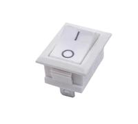 20pcs White 15 * 21mm Rocker Switch 2 Pins Two Positions KCD-101 Push Button Press Boat Shaped Power Supply Socket