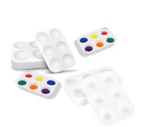 20Pcs White Art Paint Tray Palette - Rectangular, 6 Wells Paint Tray for Kids, Adult, Student, Artist Craft, Painting Party, DIY Craft