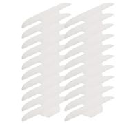 20pcs White Collar Sweat Absorption Pads for Men's and Women's Shirts | Non-woven Fabric, PE Film and Air-laid Paper, Peel-and-stick Design, Invisible Protection for Uniforms and Hat Liners