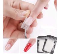 20Pcs White Nails Kit, Nail Extensions Kit Fiberglass Nail Art Builder Wrap Sticker Tips with Shape Clip Repair Broken Nails Nail Art Accessories Nails Art Stickers and Decals,Nail Extensions Kits