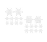 20pcs White Snowflake Embroidered Fabric Patch Set | Retro Cute Winter Style, Easy DIY Upgrade, for School Craft Classes and Costumes