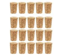 20pcs Wine Corks,Wooden Tapered Cone Bottle Stopper,Wood Cork Plugs Natural Soft Wood Replacement Corks for Wine, Beer, and Liquor Bottles and DIY Projects(2.2x1.8x3.5cm)