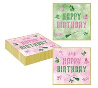20PCS Witch Birthday Napkins, Biodegradable Napkins Disposable Party Happy Birthday Napkins, Recyclable Party Napkins for Celebrations & Special Occasions, 33x33cm