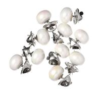 20pcs Women's Pearl Brooch Button Pins for Sweaters and Shawls | Metal, Colourful Finish, Removable No-sew Fix, Outfit Embellishment for On-the-go Wardrobe Repairs