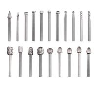 20Pcs Wood Carving Bits Set Compatible with Dremel Rotary Tools, 2.7mm-12mm