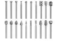 20pcs Wood Carving Bits Set for Dremel Rotary Tools, HSS Burrs 3mm Shank, DIY Woodworking, Engraving, Drilling, Grooving, Compatible Wood Carving Kit Accessories