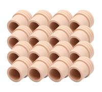 20pcs Wood Moxibustion Device 1.8cm Khaki Desktop Holder