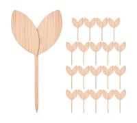 20pcs Wood Plant Tags with Stake Writable Design for Planting Day | Garden Labels for Outdoor Plants, Plant Tags for Seedlings and Bonsai, Modern Style, Easy Soil Insertion