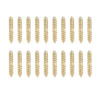 20pcs Wood Screws 5 * 30mm Double Ended Dowel Screw Self Tapping Threaded Woodworking Furniture Connector Rods Bars Studs, Machine Screws