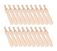 20pcs Wooden Felting Needle Holder for DIY Wool Crafts, Beige
