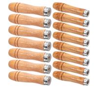 20pcs Wooden File Handle with Strong Metal Collars