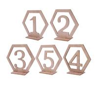 20pcs Wooden Hexagon Table Numbers 1-20 for Wedding and Party Decor