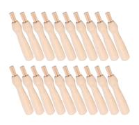 20pcs Wooden Needle Felting Handles for Wool Crafts, Replaceable Grip