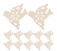 20pcs Wooden Peace Dove Slices Unfinished Craft Pendants
