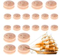 20Pcs Wooden Pulley Blocks - Birch Material | Small Woodeen Sheave for Ship Model Building, Ship Model Pulley Blocks, Model Ship Construction Wooden Pulley for Men, Women (5mm)