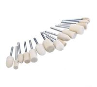 20Pcs Wool Felt Polishing Pads Kit Set Polishing Buffing Pads Wheel Rotary Tool for Glass Metal Grinding Polishing 3mm Shank