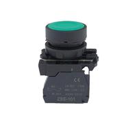 20Pcs XB5 AA31 Plastic Restart Power Start Stop Momentary Push Button Switch Normally Open NO NC Red Green Yellow 22mm ZB5(Green,1NO)