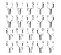 20Pcs Y Shaped Garden Stake Supports Alloy Materials 0.75in Inner Diameter Compatible Multiple Poles Types Weather Resistant Tree Stake Head