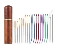 20pcs Yarn Needle Set, Steel Large Eye Hand Sewing Quilting Tapestry Wool Darning Needles with Wooden Case for Embroidery Knitting Crochet Project