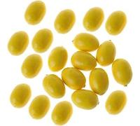 20Pcs Yellow Mini Fake Lemon Fruit,Plastic Foam Vegetables Fruit as Home Party Ornament Craft Photography Props Gift 3-6CM Artificial Plants and Flowers,Artificial Flora,Artificial Fruits