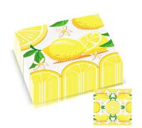20Pcs Yellow Party Napkins Lemon Serviettes, 33cm Disposable Fruit Party Serviettes, 2-Ply Cocktail Luncheon Tissue Paper for Birthday Spring Summer Picnic Fruit Theme Party Table Decorations