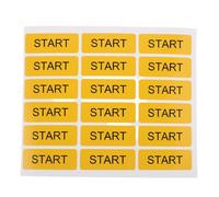 20pcs Yellow Start Label with Bold Black Text Vinyl Sticker | Oil-proof and Moisture-resistant Adhesive Label, Highly Visible Crisp Design, for Training and Equipment Panels