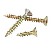 20Pcs Yellow Zinc Plated Phillips Flat Head Self-Tapping Wood Screws M3 M4 M5