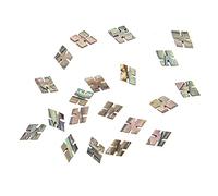 20Pcs Yootones Guitar Fretboard Inlay Dots 5x9x2mm Abalone Shell Snowflake-Style Compatible with Guitar, Bass, Ukulele, Banjo, Mandolin