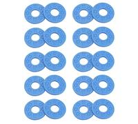 20Pcs Yootones Guitar Strap Locks Silicone Strap Locks Rubber Guitar Strap Blocks Compatible with Guitar Protect (Blue)