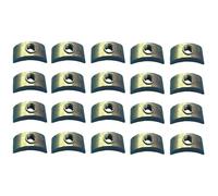 20Pcs Zinc Alloy M6 Nuts Spacers with Thread Half Moon Furniture Connector Washers for Dining Tables, Chairs, Cabinets, Stairs
