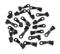 20pcs Zipper Sliders, Resin Zipper of 6mm Wide Teeth Zip Fastener Repair Replacement Kit Size #5(Black)